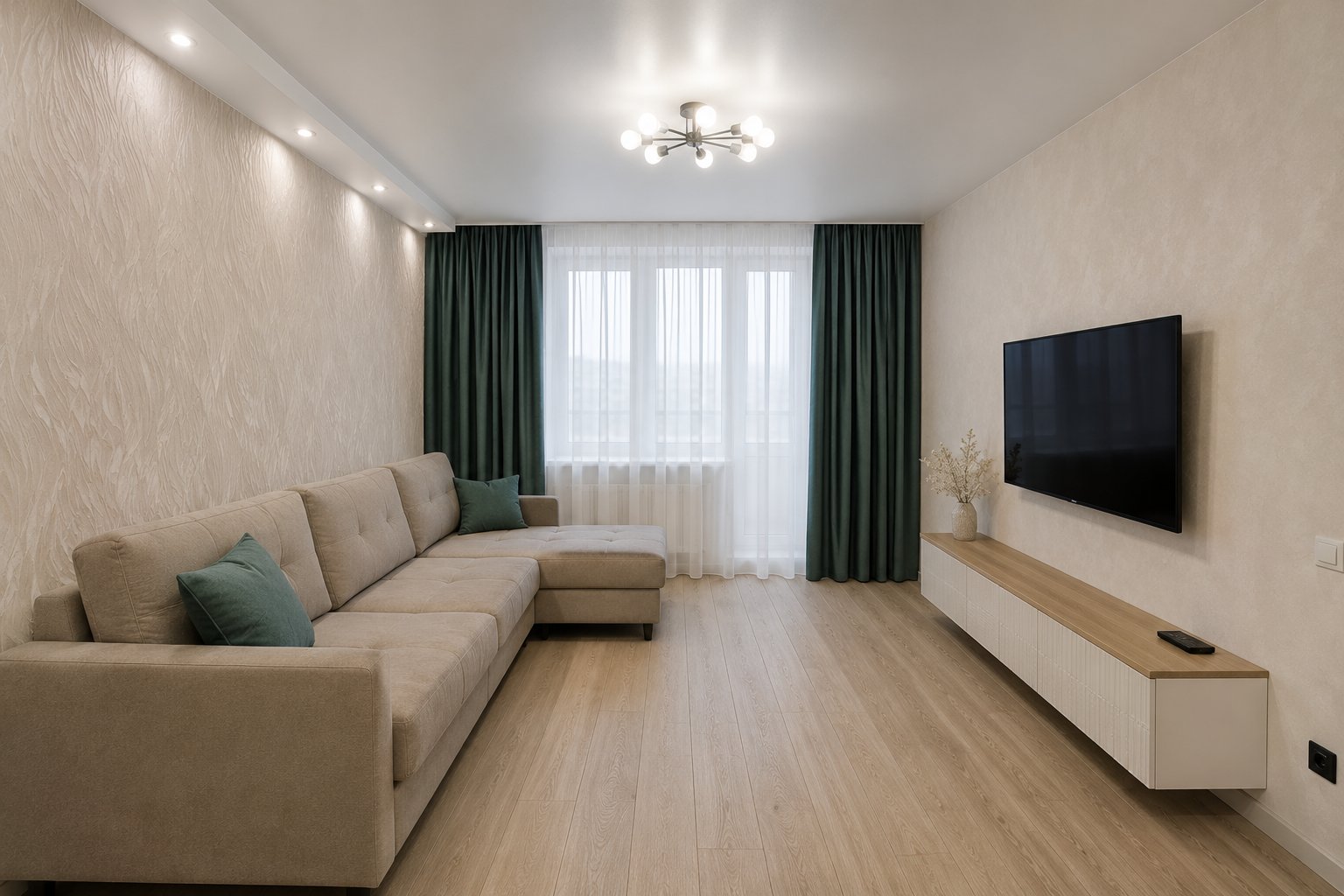 Зал с отделкой